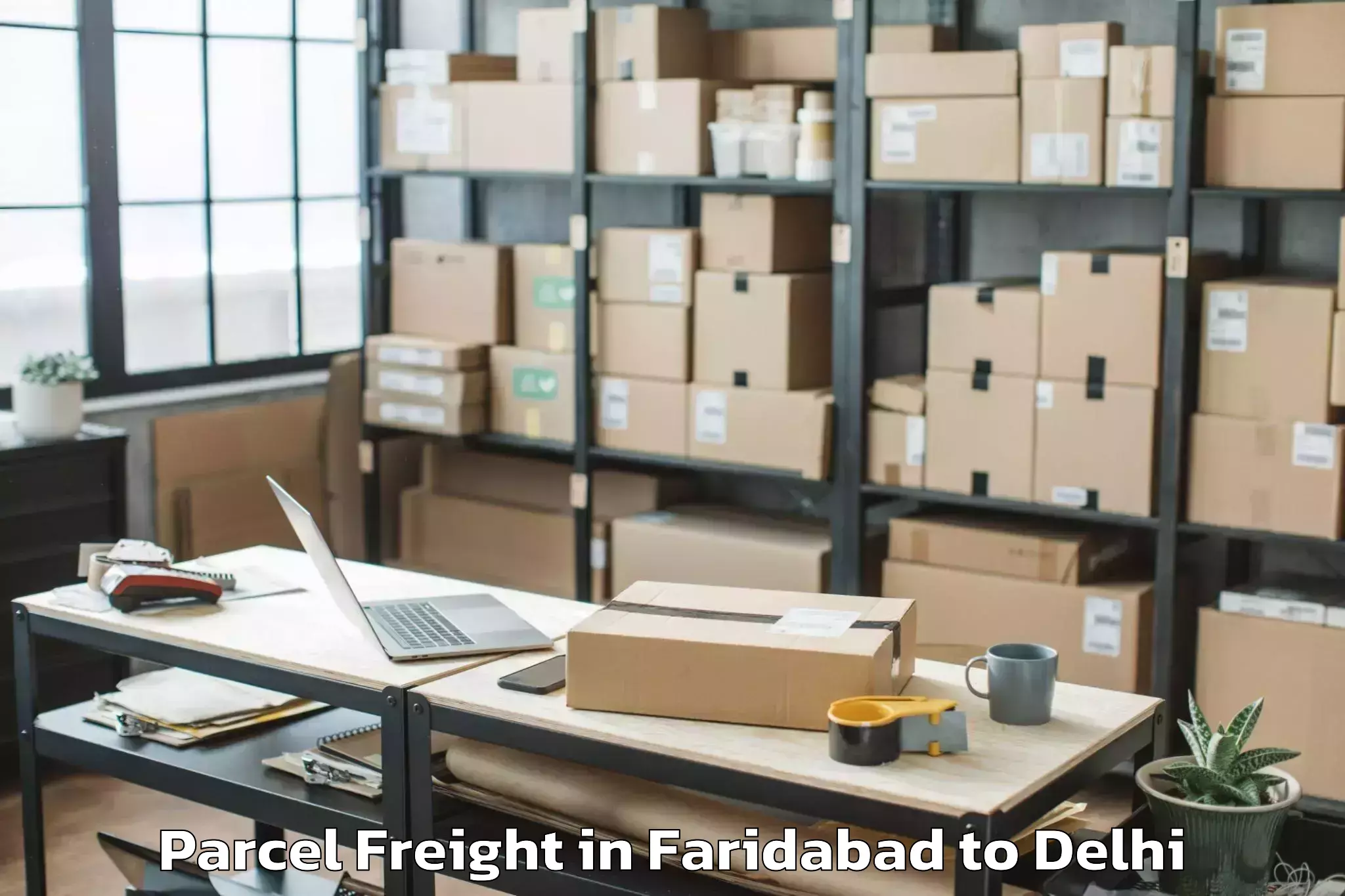 Get Faridabad to Delhi Technological University Parcel Freight